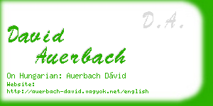 david auerbach business card